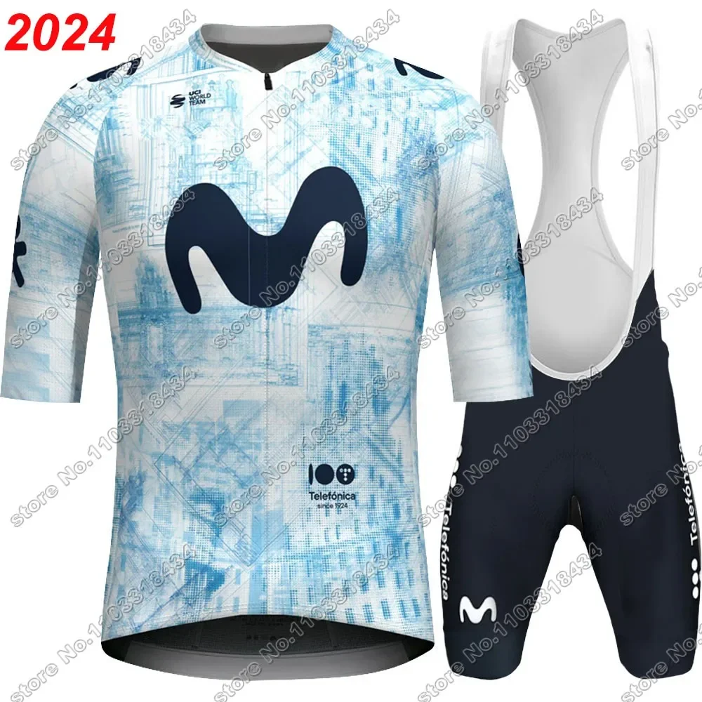 Spain Tour M Cycling Jersey 2024 Pro team Set Short Sleeve Clothing Men Road Bike Shirt Suit Bicycle bib Shorts MTB Wear Maillot