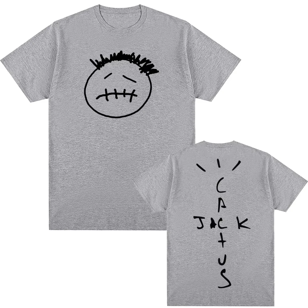 تي شيرت مغني الراب الأمريكي وترافيس بأكمام قصيرة 100% قطن تي شيرت مطبوع عليه جرافيك سكوت تي شيرت الهيب هوب الشرير ملابس علوية