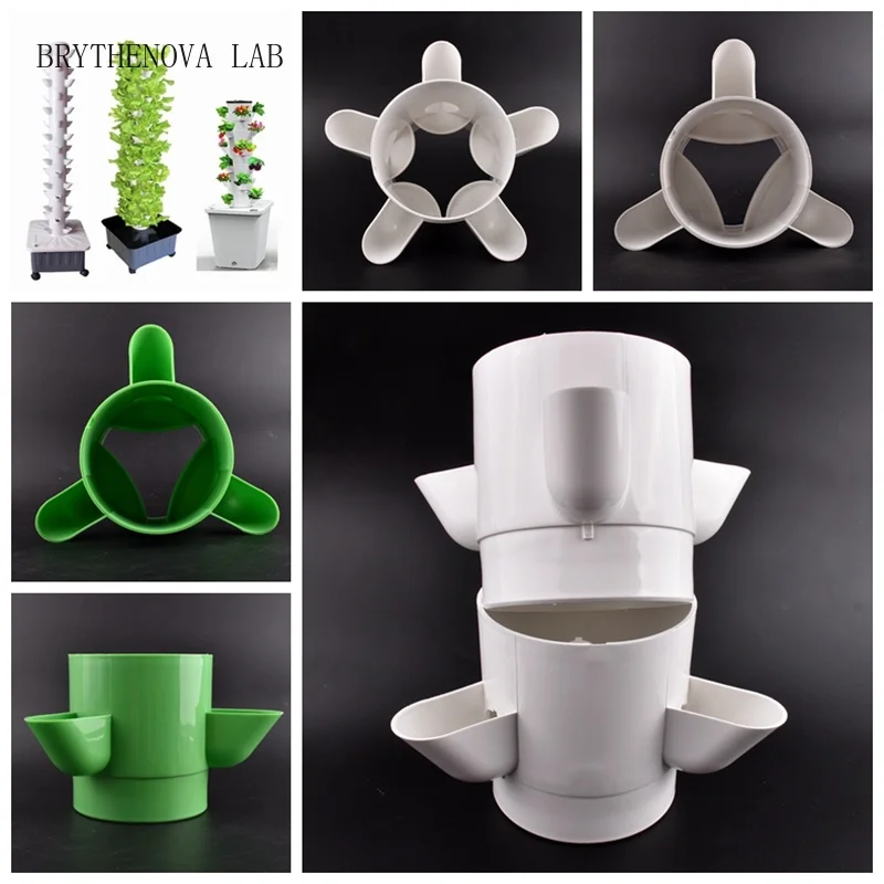 3/5 Hole Detachable PP Colonization Cups of Vegetable Vertical Hydroponic Tower Planter Soilless Cultivation System Accessories