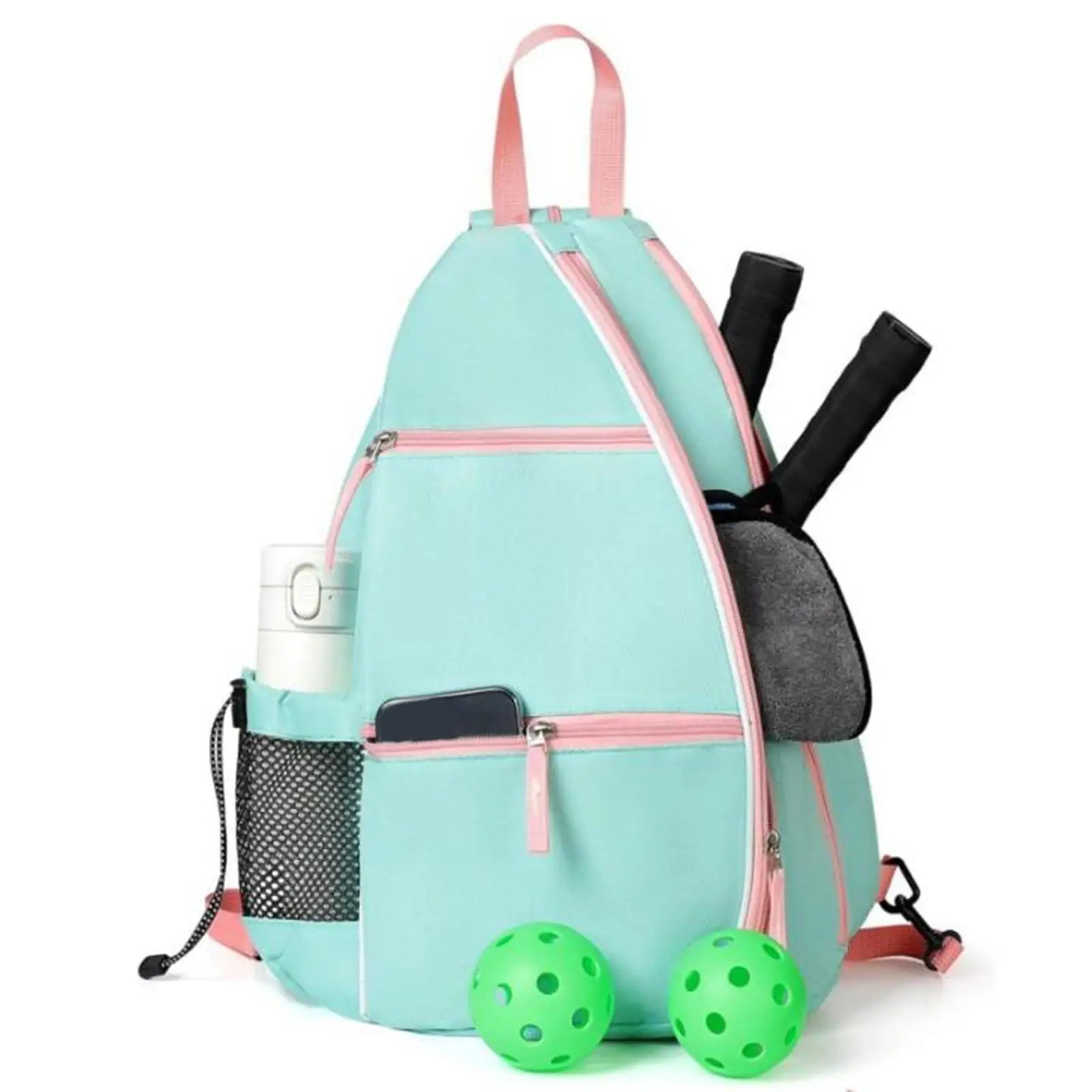 Pickleball Backpack Rucksack Fashion Travel Polyester Knapsack Sports Bag