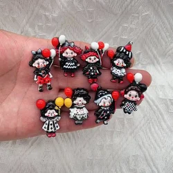 10Pcs Cartoon Resin Cute Balloon Girl Style Earrings Pendant Scrapbook Craft Diy Miniature Decorations
