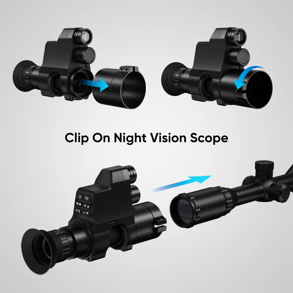 Night Vision Scope for Hunting 300M Digital Night Vision Scope Clip on Monocular 1920*1080 HD Support Photos & Videos,850nm image 2