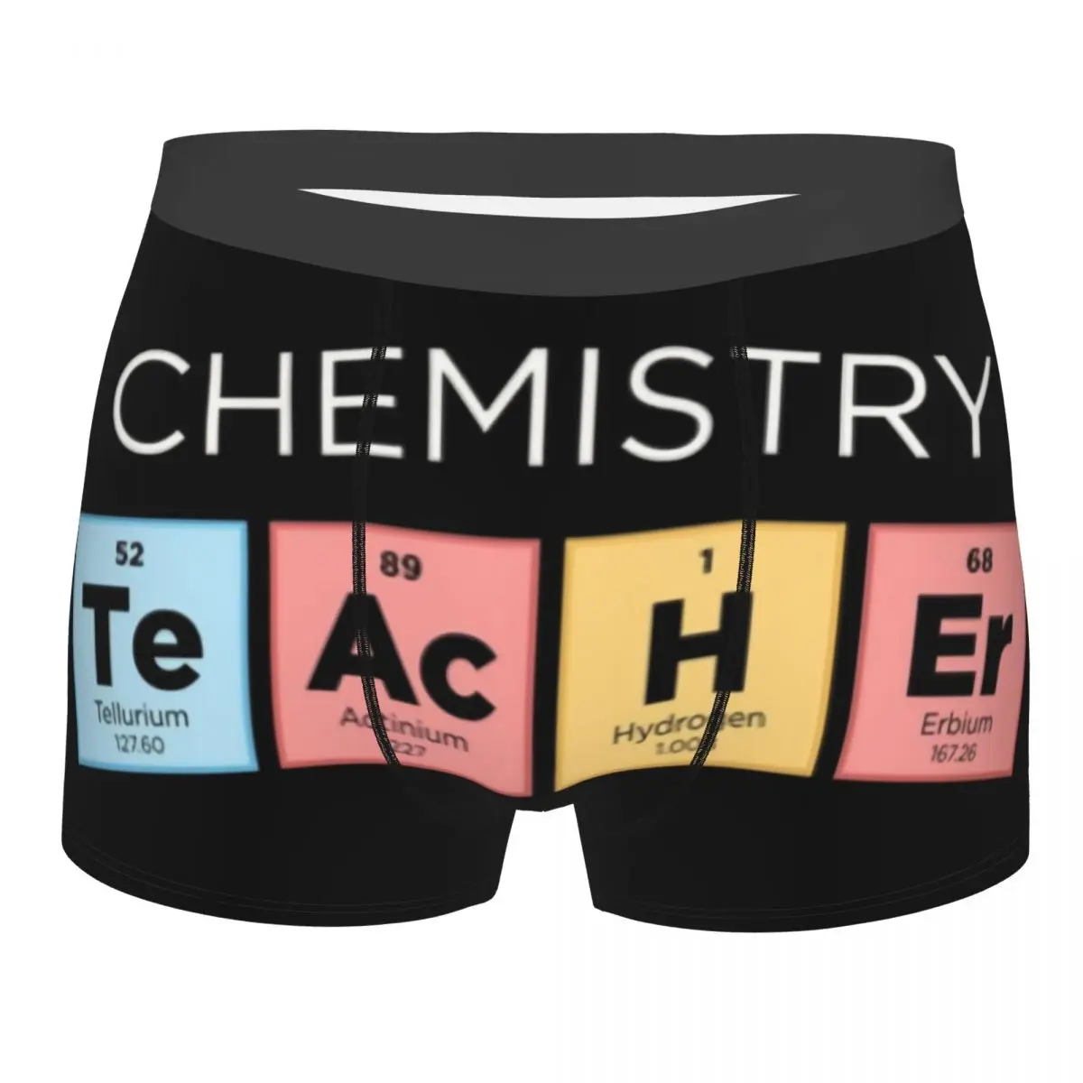 Chemistry Teacher Periodic Table Underwear Men Print Customized Science Lab Tech Boxer Shorts Panties Briefs Soft Underpants