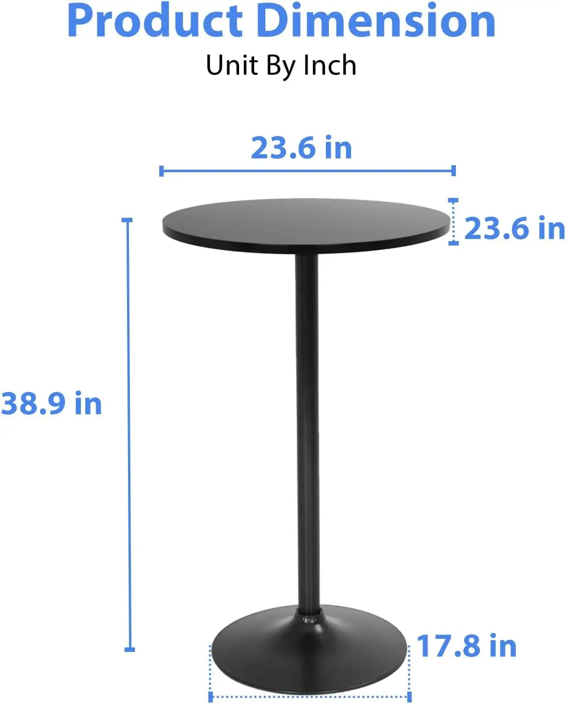 Bistro Pub Table 2 Pack 40 Inch Height Cocktail Table Round Bistro Bar Table for Home and Kitchen Dining