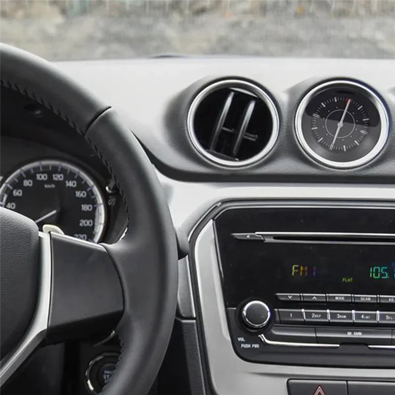 

Durable 1 Piece Car Instrument Panel Time Middle Clock Assembly As Shown ABS For Suzuki Swift SX4 Vitara 2015-2021 34600-54P00-0