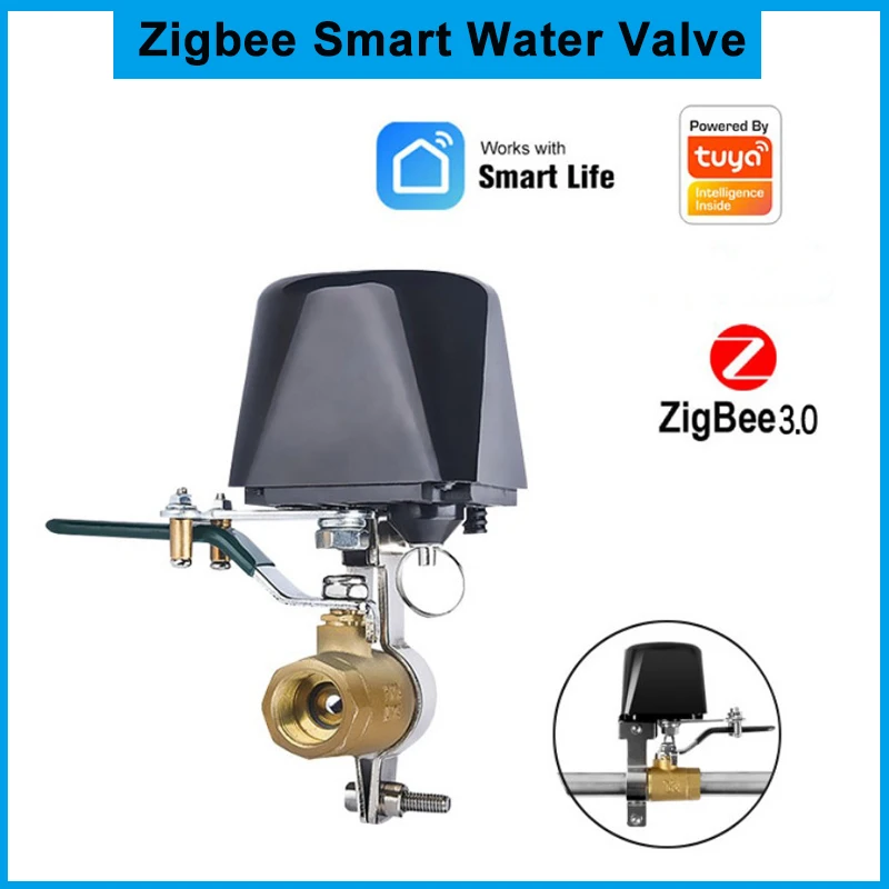 Tuya Zigbee Smart Valve Robot Water Valve Air Valve Manipulator Remote Control for Water Support Google Alexa Voice Control