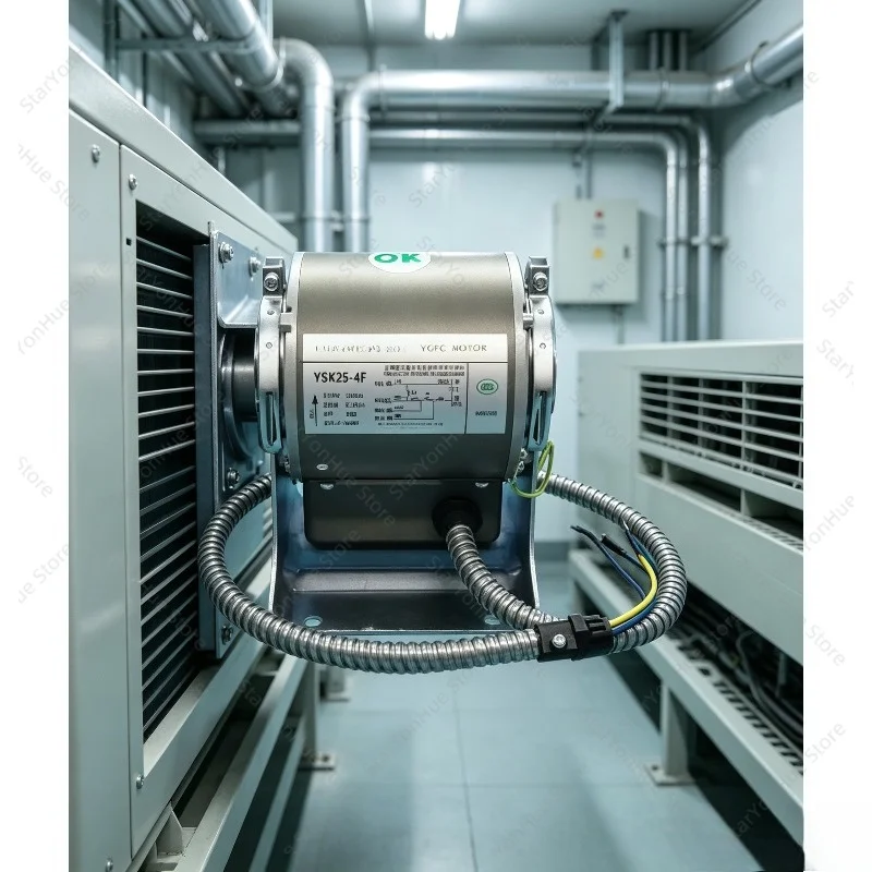 YSK25-4F Original Motor, Pure Copper Twin Shaft Silent Motor, Central Air Conditioning Accessories