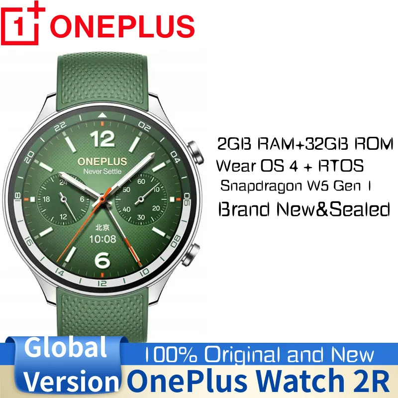 Global Version OnePlus Watch 2R OPWWE234, Qualcomm Snapdragon,Android Smartwatch, Sport hot Original WIFI  Wear OS 4 Sealed Box