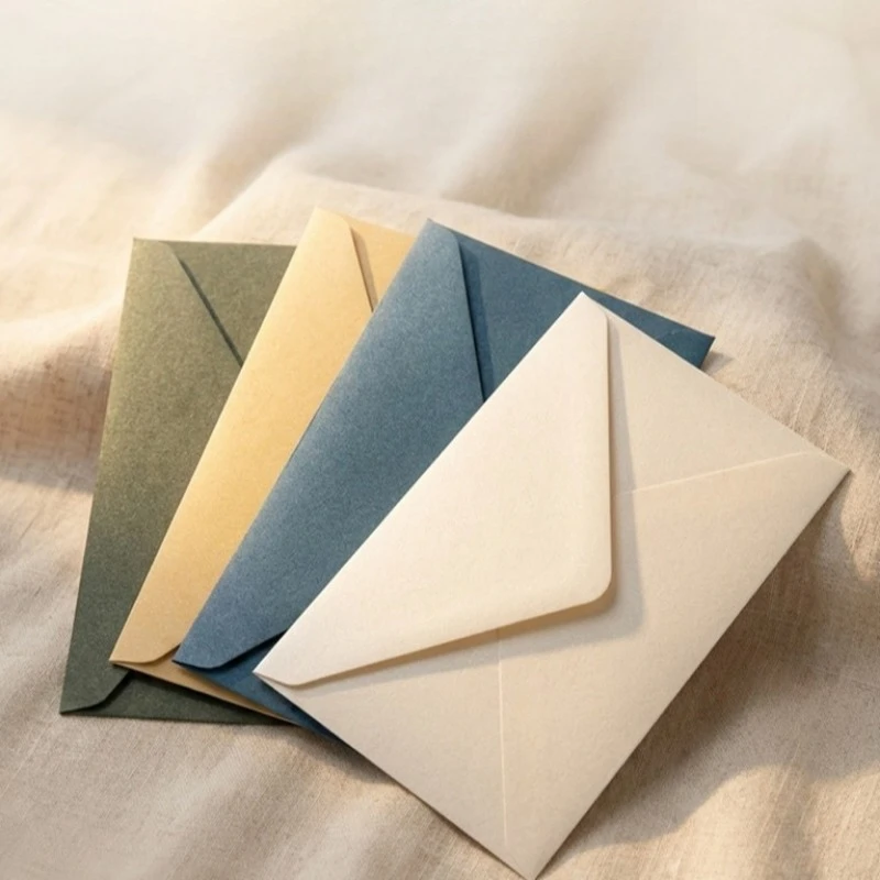Colorful Pearlescent Paper Envelopes Simple Fashion Creative Invitation Envelopes For Wax Seal Stamp Sealing Wax DIY Craft