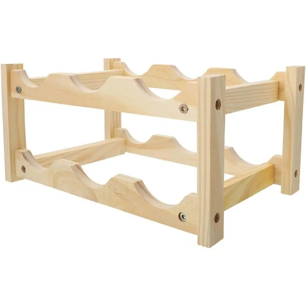 

Compact Wine Storage Cabinet - Bottle Holder with Lattice Design for Display and Organization