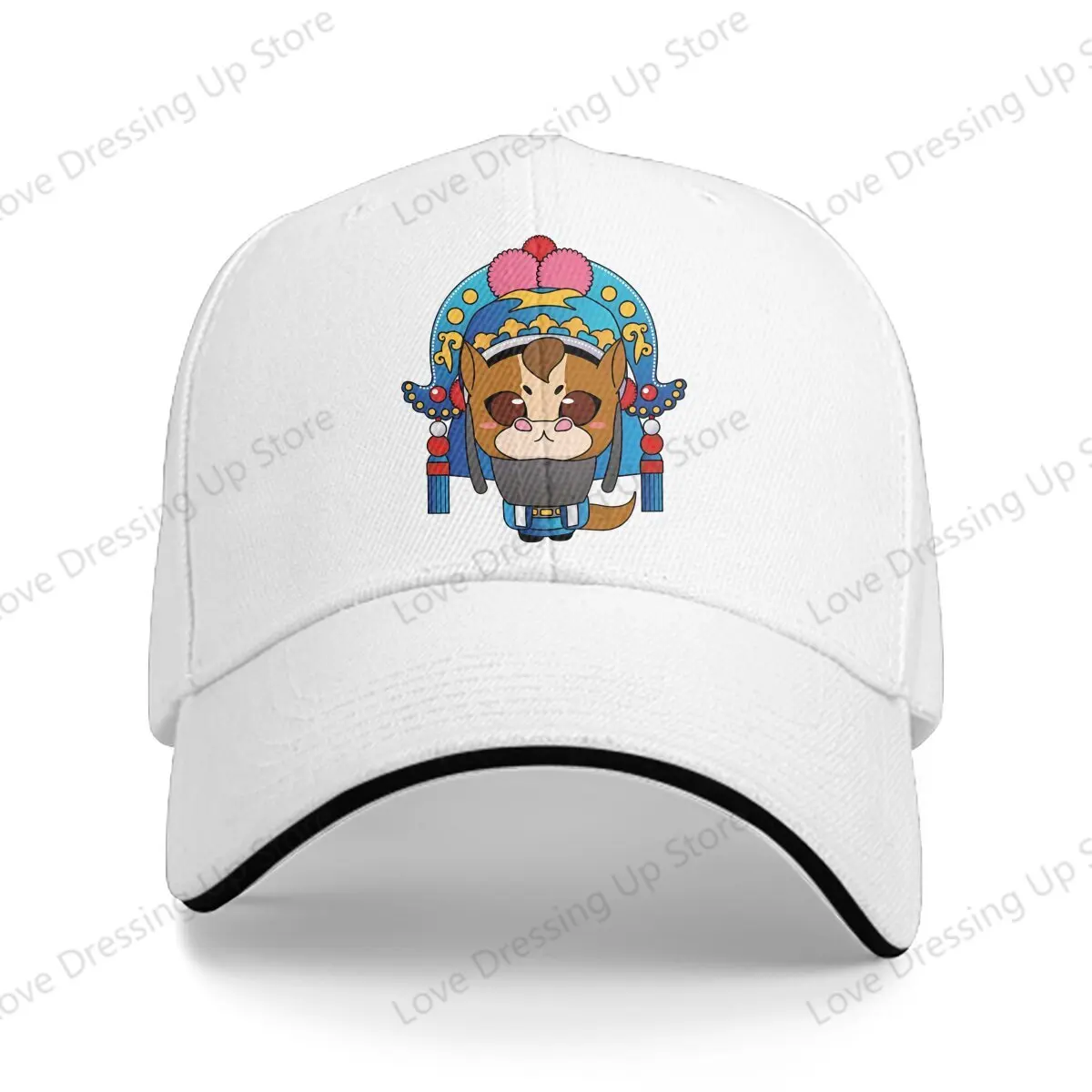 New Men Women Baseball Caps Chinese Zodiac Horse illustrated Chinese Beijing Opera Style Truck Driver Hat Running Hats