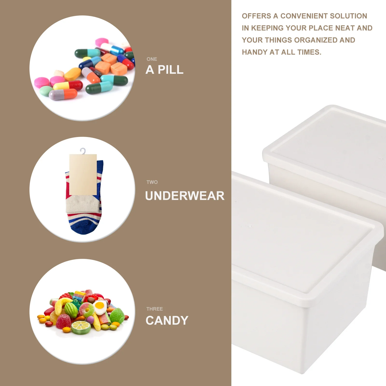 2 قطعة صندوق تخزين بلاستيكي ممتاز منظم إبداعي لغرفة النوم أريكة مكتب حاوية منزلية متعددة الأغراض #4