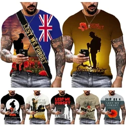 New Lest We Forget 3D Printed Men Short Sleeve T-shirt Personality Hip-hop Unisex Fashion Retro Casual Male T Shirts Sports Tees