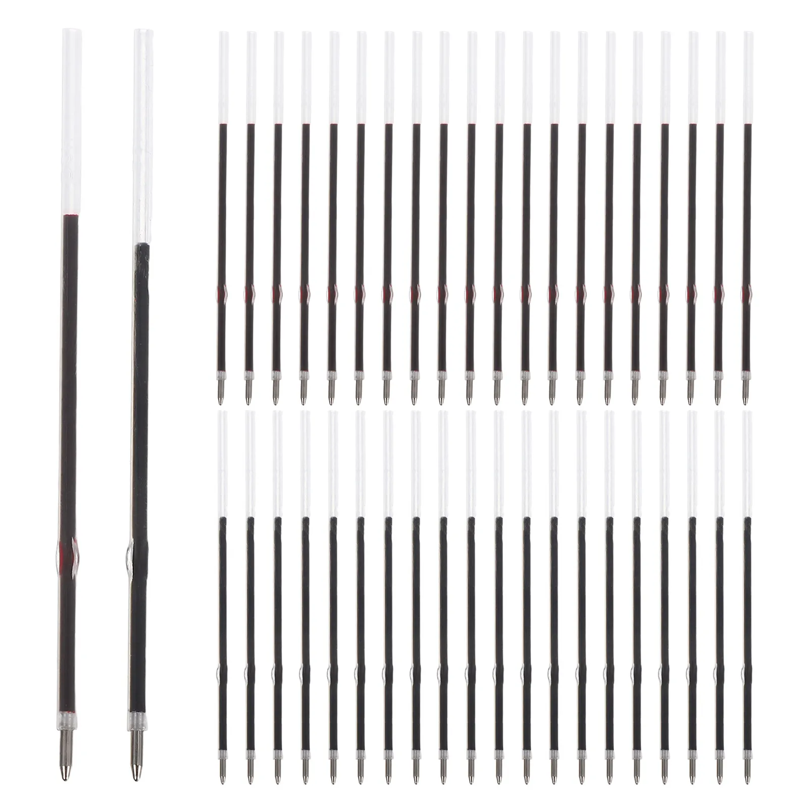 

200pcs Black Red Ballpoint 0.7Mm Replaceable Retractable Ink Smooth Writing Office School Stationery Supplies Universal