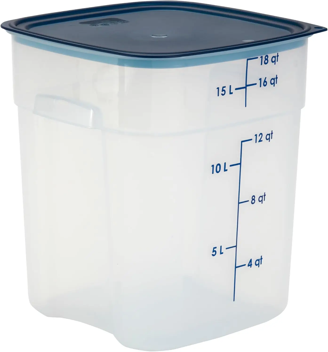 

Прозрачный контейнер для хранения продуктов объемом 18 кварт с крышкой для коммерческих кухонь, приготовления корма для животных и использования в ресторанах