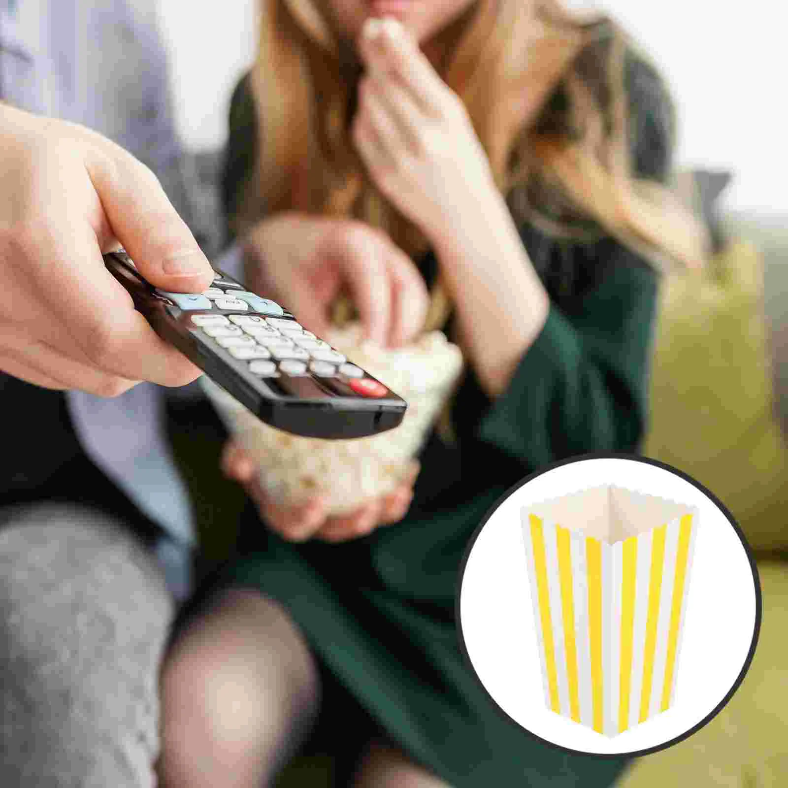 

12 Pcs Popcorn Box Baking Wrap Boxes French Fries Snack Containers Paper Party Buckets