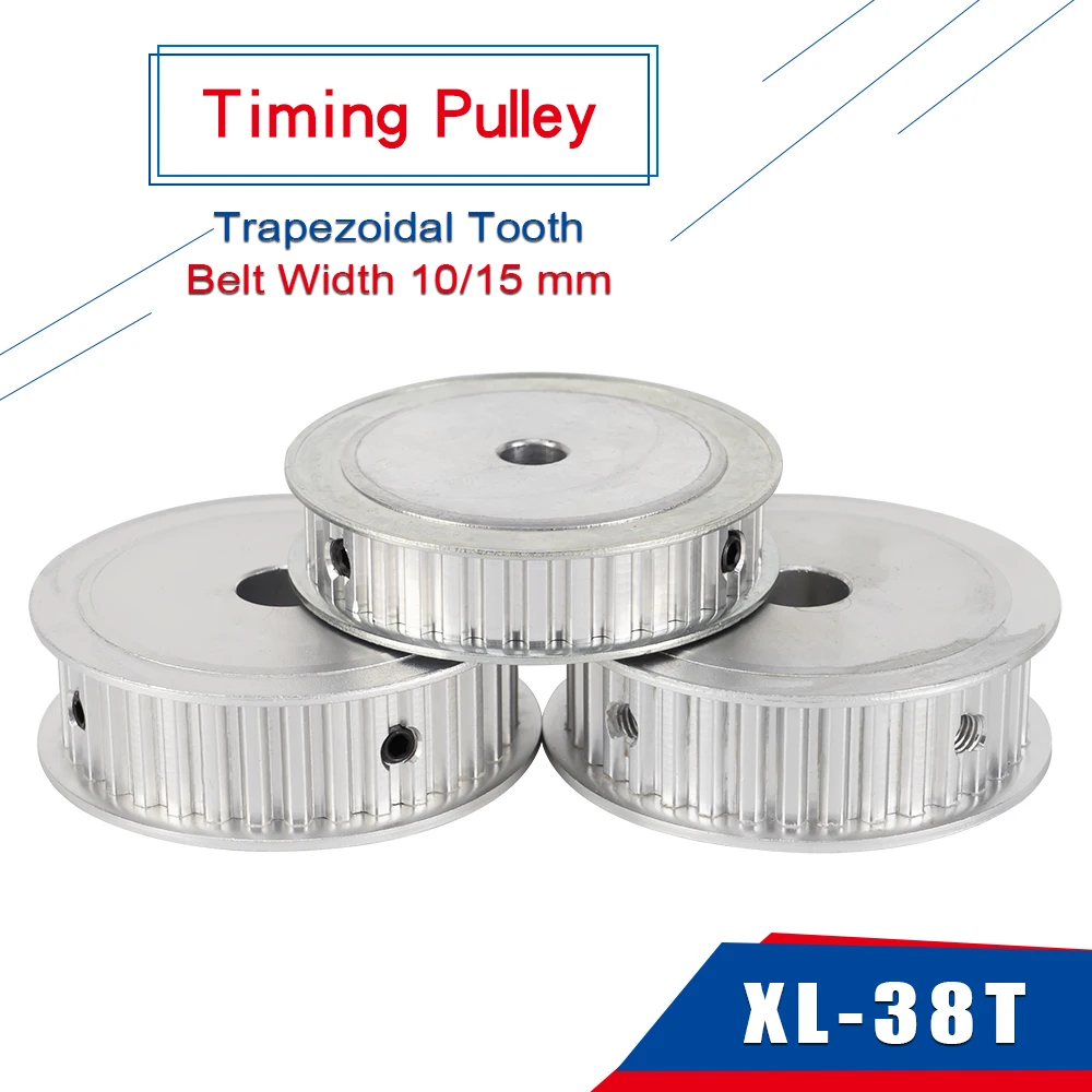 Motor Pulley XL 38T Trapezoidal Tooth AF Shape Teeth Pitch 5.08 mm Aluminum Pulley Match With Rubber Belt Width 10/15 mm