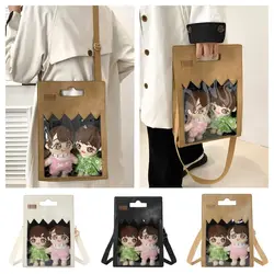 Gift Multicolor Tote Bag Transparent Window ACGN Itabag Waterproof PU Doll Outdoor Bag Girls