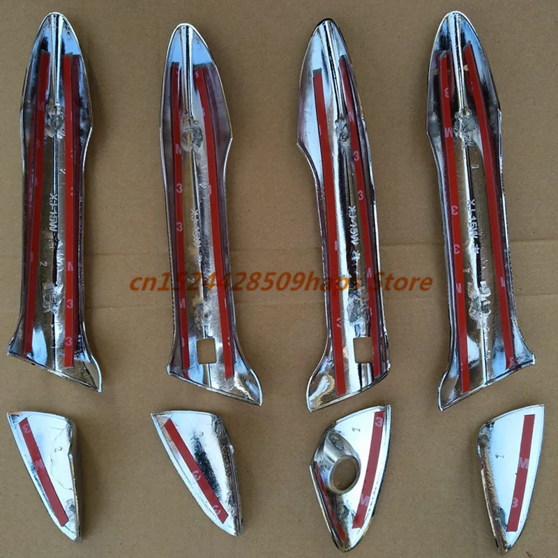With 2 smart holes ACCESSORIES FIT FOR 2011 2012 2013 2014 2015 HYUNDAI ELANTRA CHROME SIDE DOOR HANDLE BAR COVER CATCH TRIM MOL