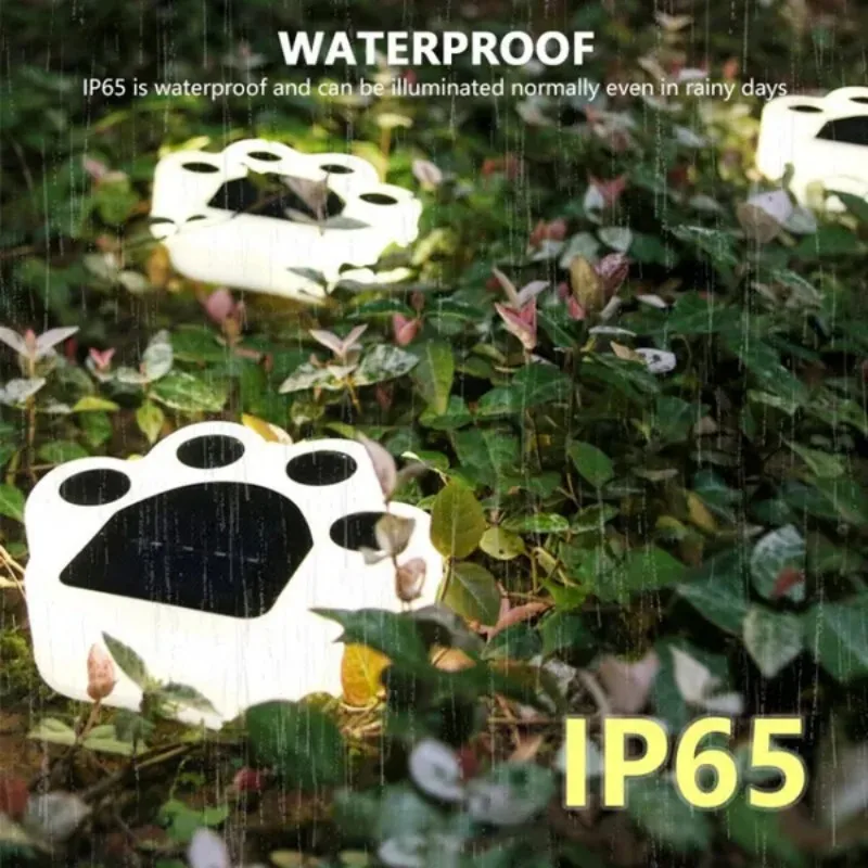 1/2/4PCS Solar Bear Paw Light Solar Battery Charging Lamp Waterproof Light LED Buried Lights Landscape Garden Decoration Lights