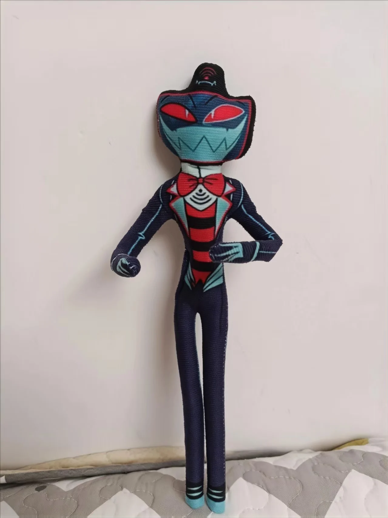 Stuffed 28cm Anime Hazbin Hotel Niffty Alastor Vox Velvette Abstract with Skeleton Can Be Posed Plush Toy for Kids Fans Gifts