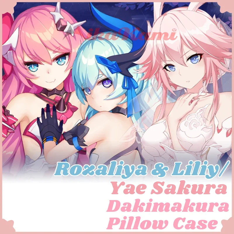 Rozaliya Liliy Yae Dakimakura Honkai Impact Pillow Case Sexy Pillowcase Full Body Hugging Otaku Cushion Cover Bedding Home Decor