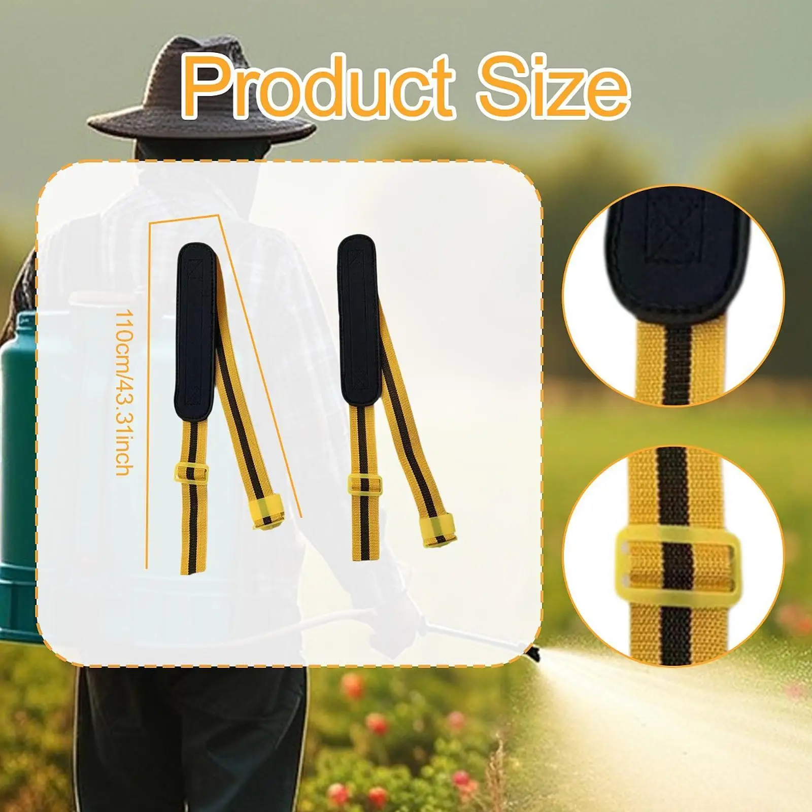 Backpack Sprayer Shoulder Straps Belts Accessories Non Deformed Widened Adjustable Replacement for Pressure Electric Watering