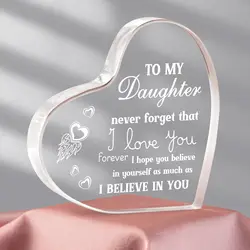 Acrylic Daughter Gif- Unforgettable Gift for Daughter's Birthday, Christmas and Wedding - Unique Decoration for Party Table