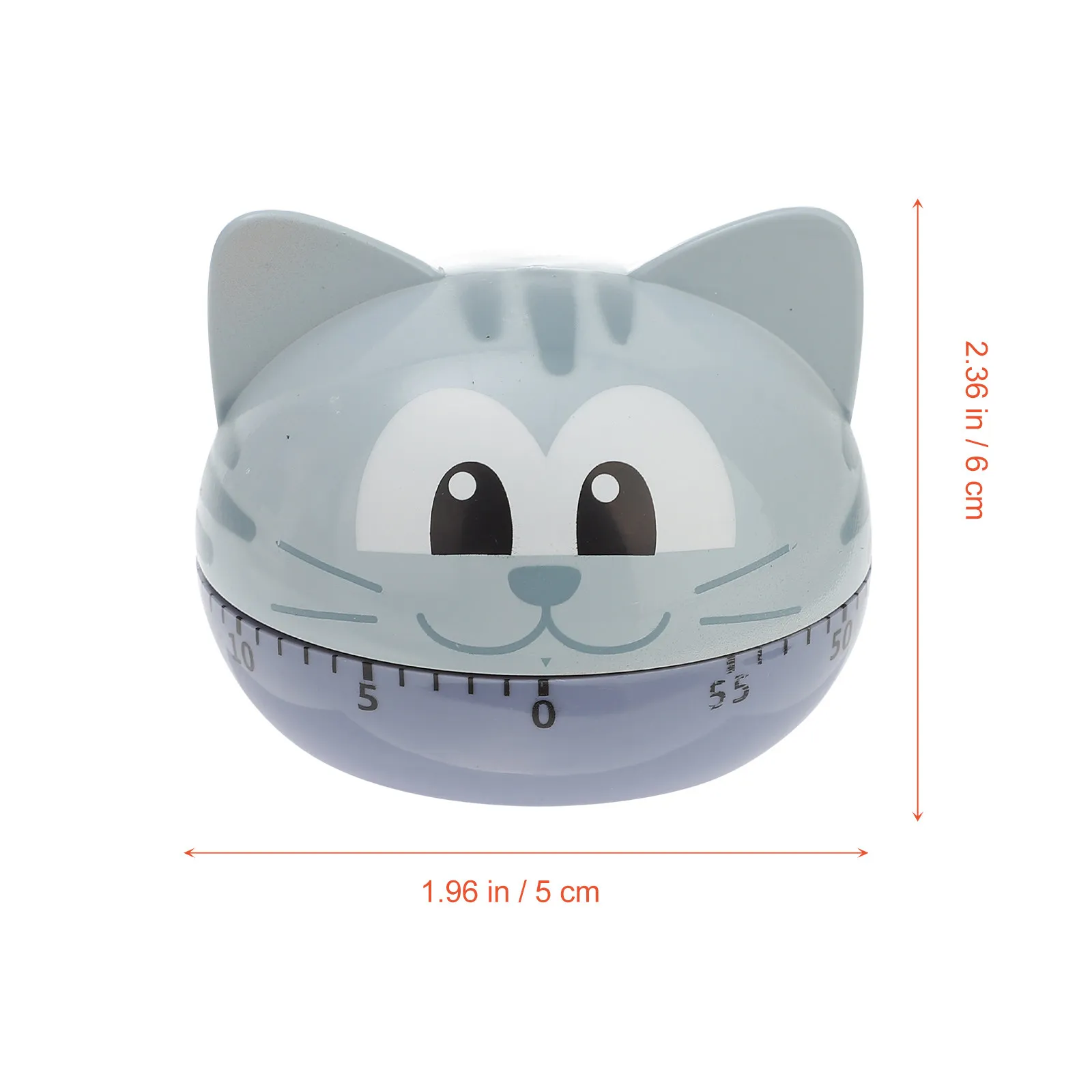 1Pcs Cartoon Cat Kitchen Timer Mechanical Analog Countdown Timer for Baking Cooking Learning Study Reminder Autism Focus