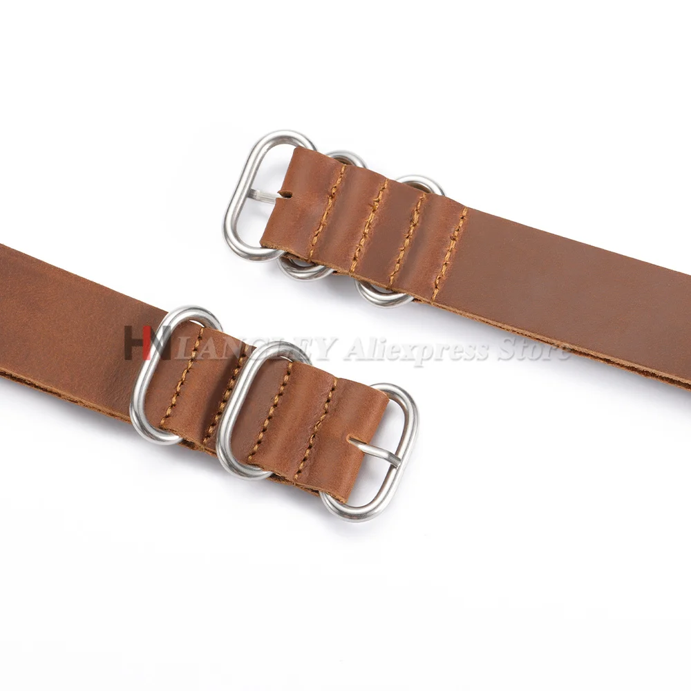 Vintage Genuine Leather Watch Band 18mm 20mm 22mm Cowhide Watch Strap for Men's Women's Watch Adjustment Replacement Accessories image 4