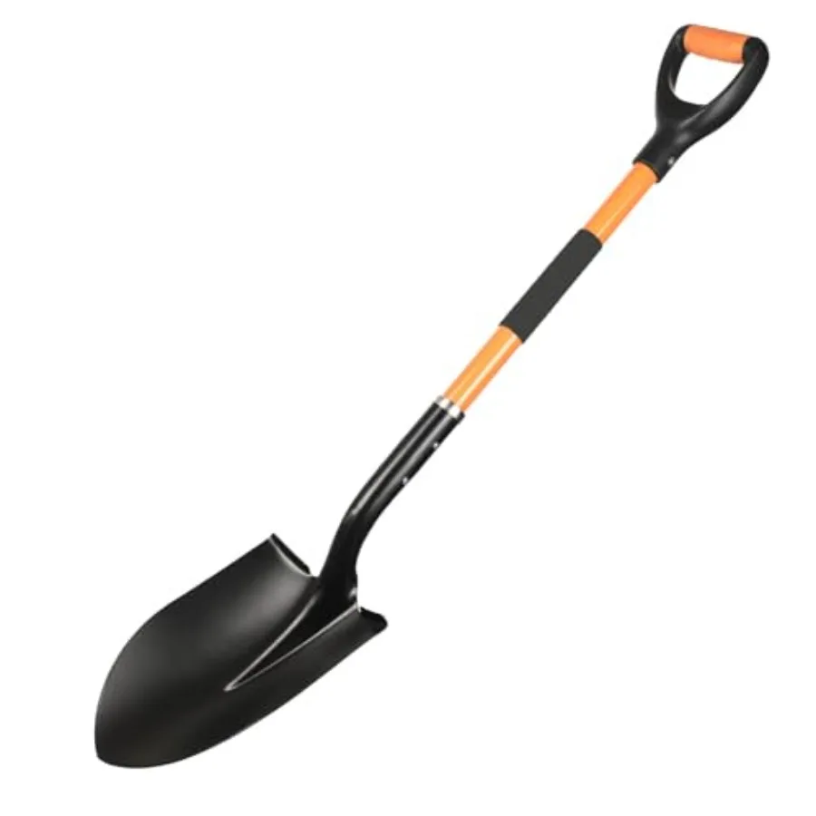 

Heavy Duty Digging Shovel with Trenching Blade and D-Handle Fiberglass Handle Ideal for Garden Landscaping Construction and Mas