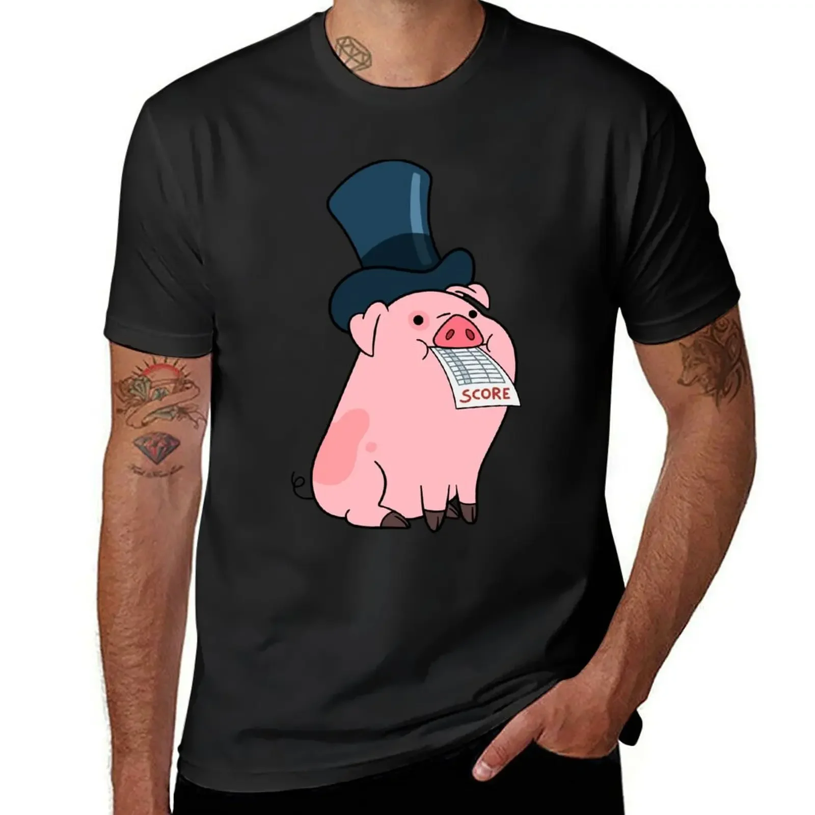 

Футболка Waddles с рисунком рэпера, футболки с рисунком аниме, футболка большого размера, Мужская футболка workou s