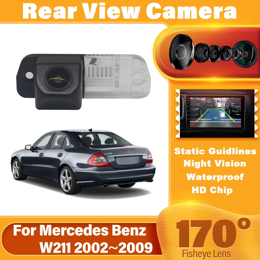 Резервная камера заднего вида для Mercedes Benz W211 2002 2003 2004 2005 2006 2007 2008 2009 HD камера ночного видения номерного знака Резервная камера заднего вида для Mercedes Benz W211 2002 2003 2004 2005 2006 2007 2008 2009 HD камера ночного видения номерного знака