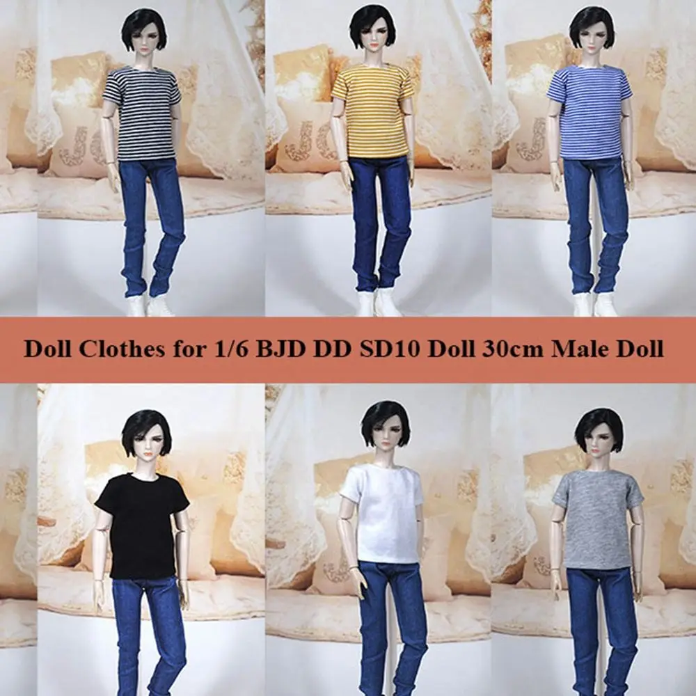 Pop Mode T-Shirt Kleding Voor 1/6 Bjd Dd Sd10 Pop Voor 30Cm Mannelijke Mode Mannelijke Kleding Shirt Kids Diy Pop Speelgoed Accessoires