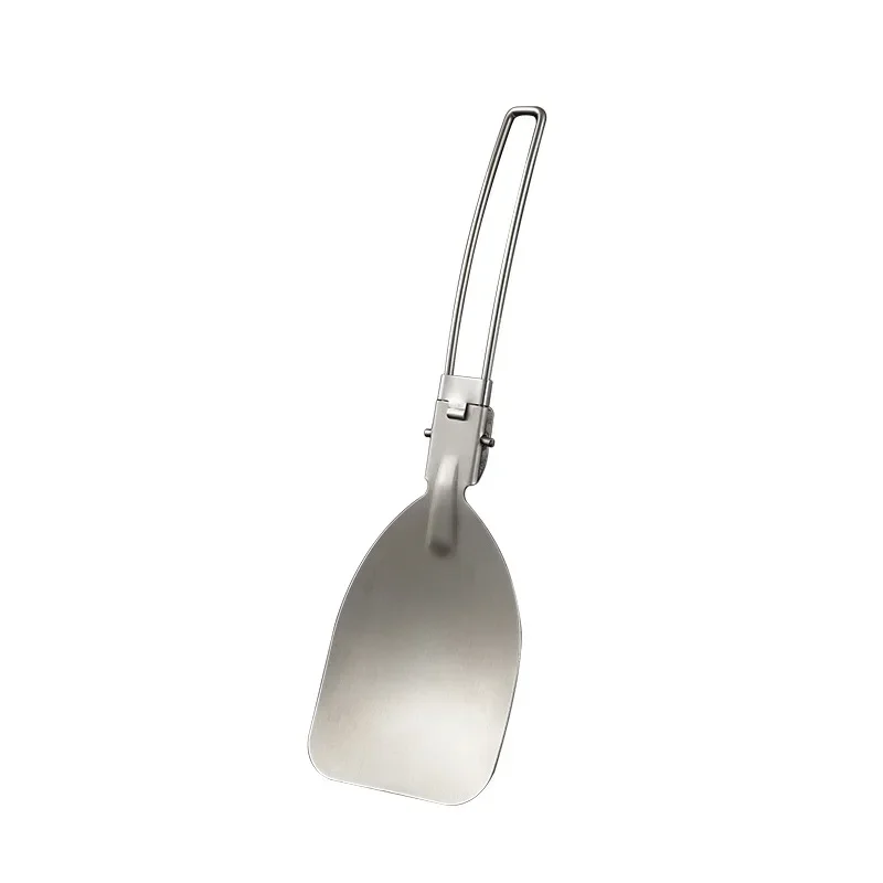 Newest 1Pc Folding Spatula Food Turner Fold Spoon Stainless Steel Outdoor Camping gear Cooking Accessories Picnic Equipment
