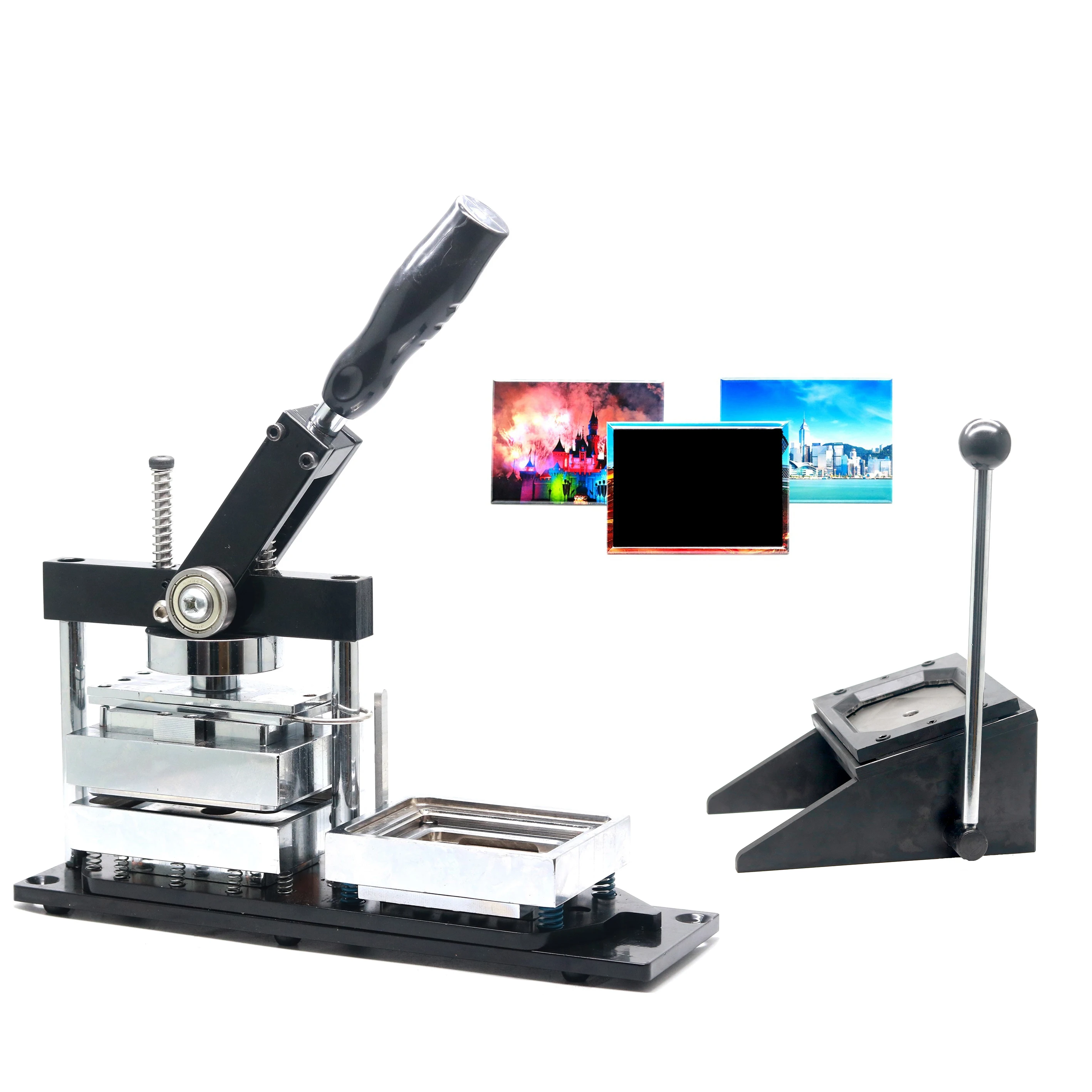 

Magnet Making Machine High-Efficiency 90x65mm Refrigerator Metal Button Photo Rectangle And Square Fridge Magnet Making Machine