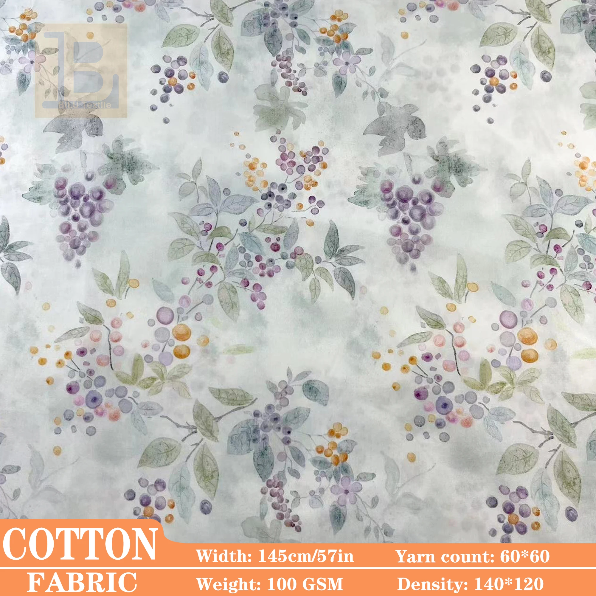 

Cotton Fabrics，Like Liberty Floral 40s Breathable & Skin-Friendly For Kids Dresses ClothingDIY Sewing Designer Cloth (by Meter)