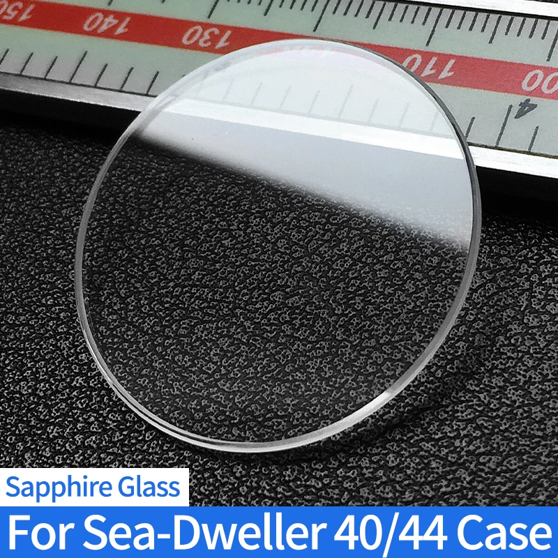 For Sea-Dweller 40/44 Case 16600/116600/126660 Sapphire Crytal Glass Flat Bottom With Slot  Anti-scratch Watch Glass