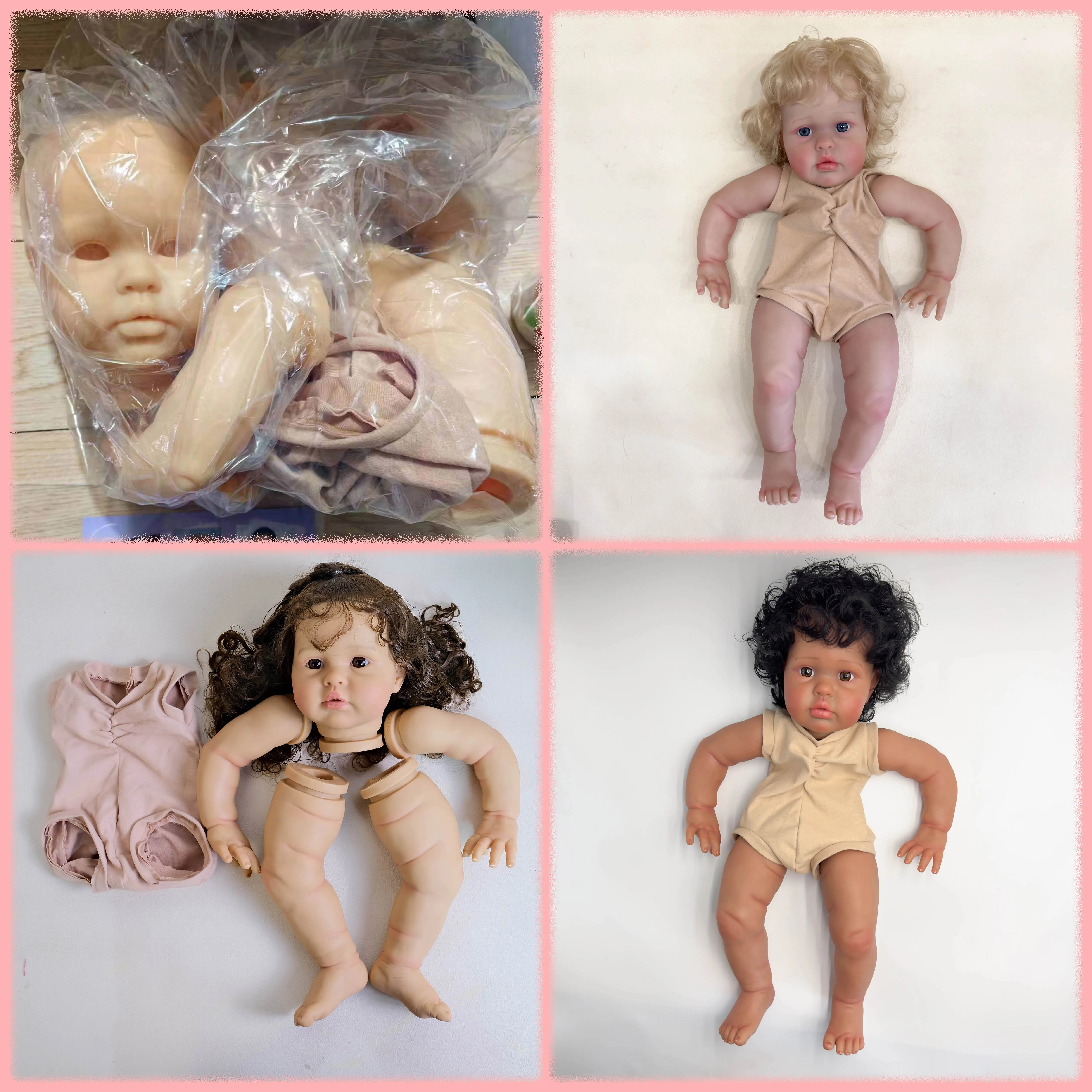 

Ellie Already Painted Kits/Un painted Blank Kits 24'' Reborn Doll Kit Soft Touch Fresh Color DIY Doll Parts With Cloth Body
