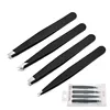 2sets 4Pcs Set Professional Eyebrow Tweezers Hair Removal Makeup Eyelash Extension Tweezers Beauty