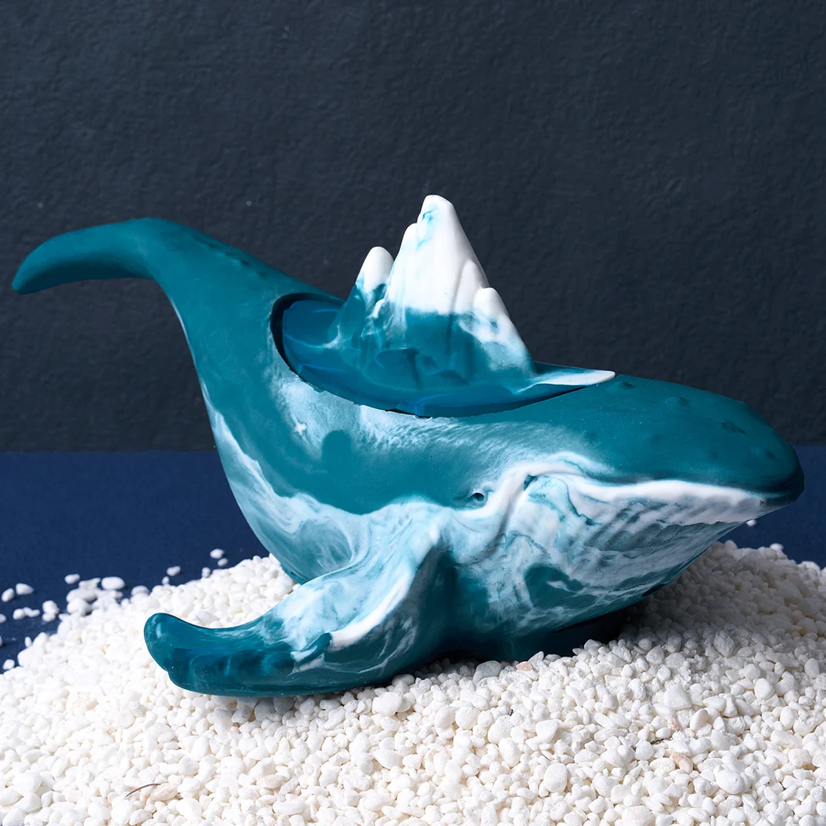 Large Whale Candle Jar Silicone Mold DIY Succulent Planter Gypsum Molds Concrete Resin Storage Box Craft Making Home Decoration