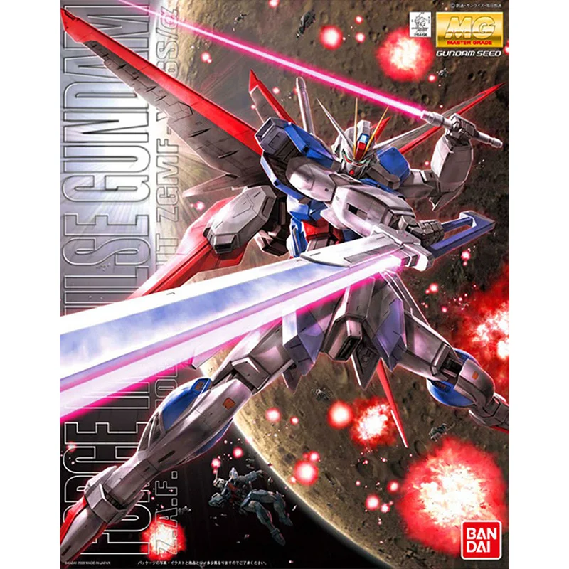 Original Genuine Bandai Anime FORCE IMPULSE GUNDAM MG 1/100 Assembly Model Toys Action Figure Gifts Collectible Ornaments Kids