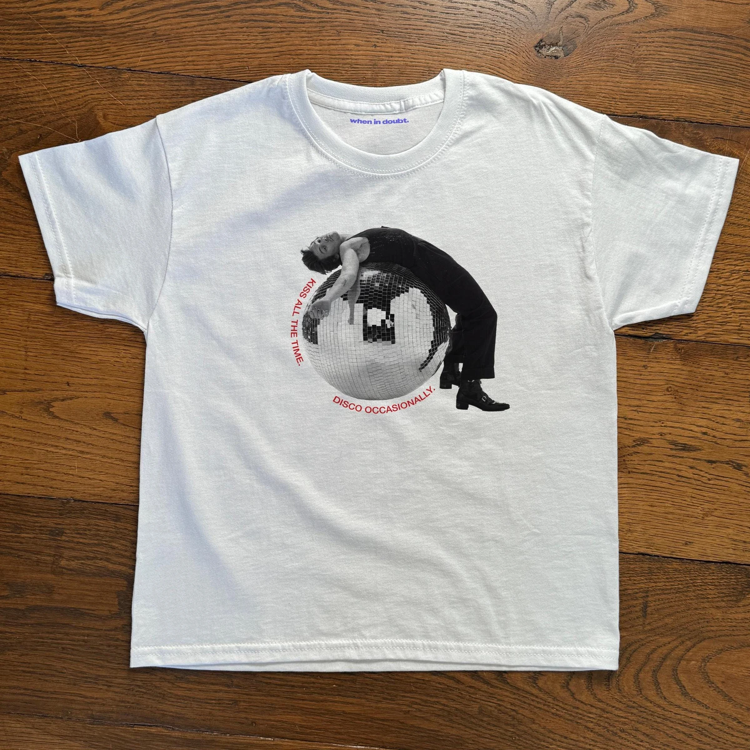 Harry Styles Kiss All The Time Disco Occasionally Disco Ball T-shirt Women Men Oversized Streetwear Y2K HS Tour Graphic T-shirts