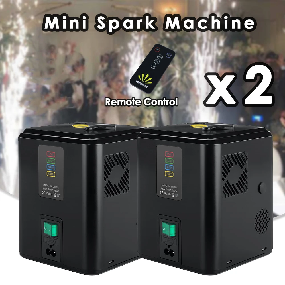 2PCS Mini Spary Spark Machine For Stage Effect Equipemnt With Remote Control DMX Party Indoor Wedding Stage Dj Disco Device