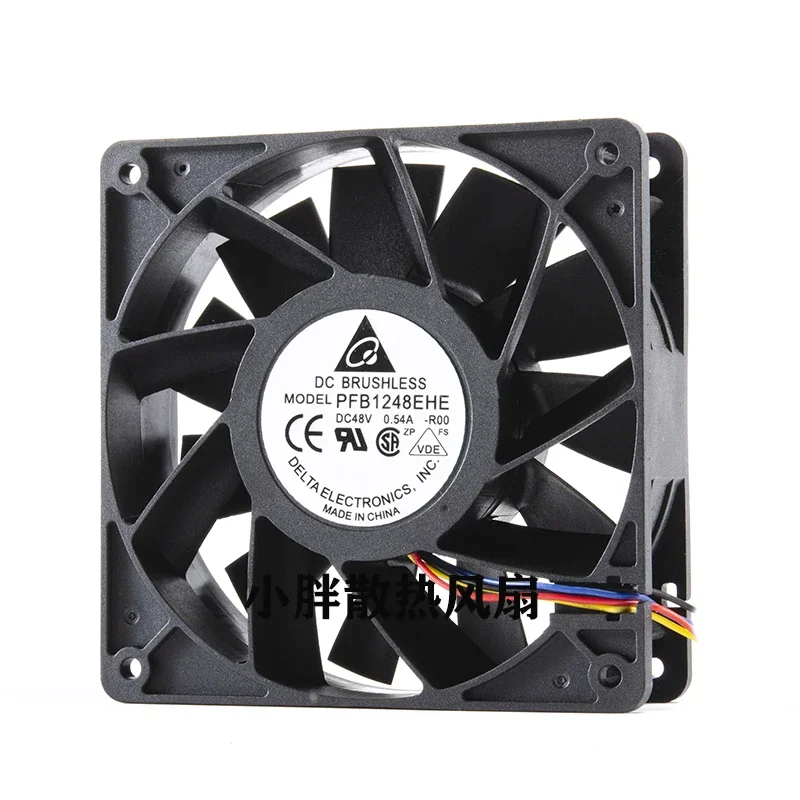 Delta Electronics PFB1248EHE R00 DC 48V 0.54A 120x120x38mm 4-Wire Server Cooling Fan