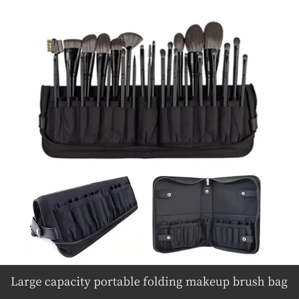 Standable Makeup Brush Holder Portable Multipurpose Cosmetic Brush Protective Case Foldable Beauty Tool Makeup Brush Pouch