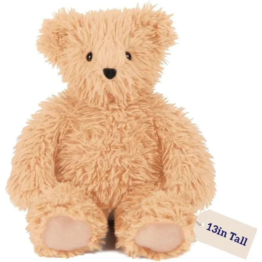 

13 Inch Buttercream Stuffed Animal Bear for Room Decor Made in USA with 100 Recycled Filling Bear Hospital Care Support