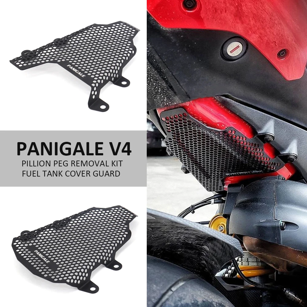 

New For PANIGALE V4 2018 - Tank Protective Grille Pillion Peg Removal Kit Fuel Tank Cover Guard Protection Net Panigale V4S V4R