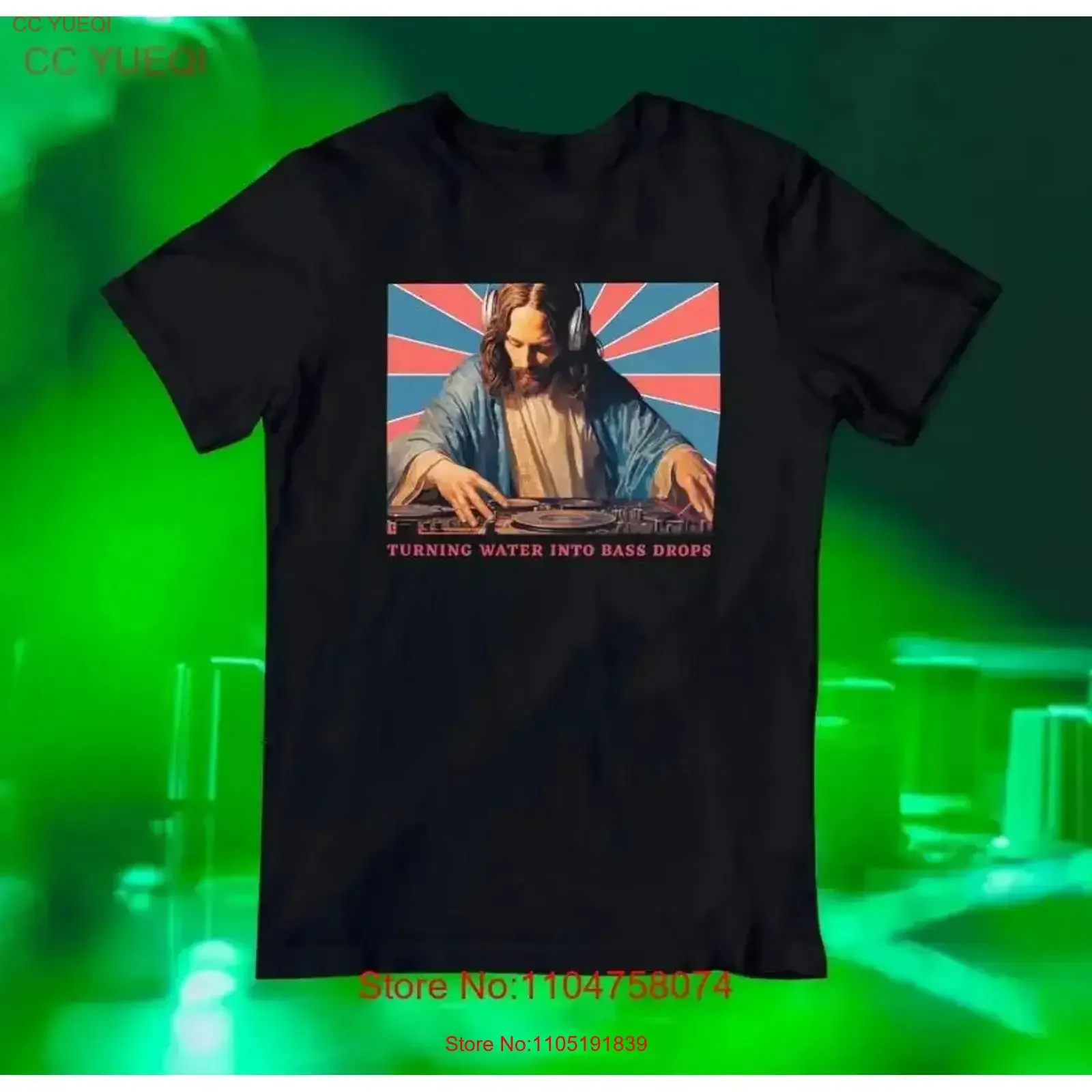 

Футболка DJ Иисуса, мем, забавная для размера S 5XL, винтажная, стильная, повседневная, дышащая, стильная, универсальная, с графикой, удобная, растянутая