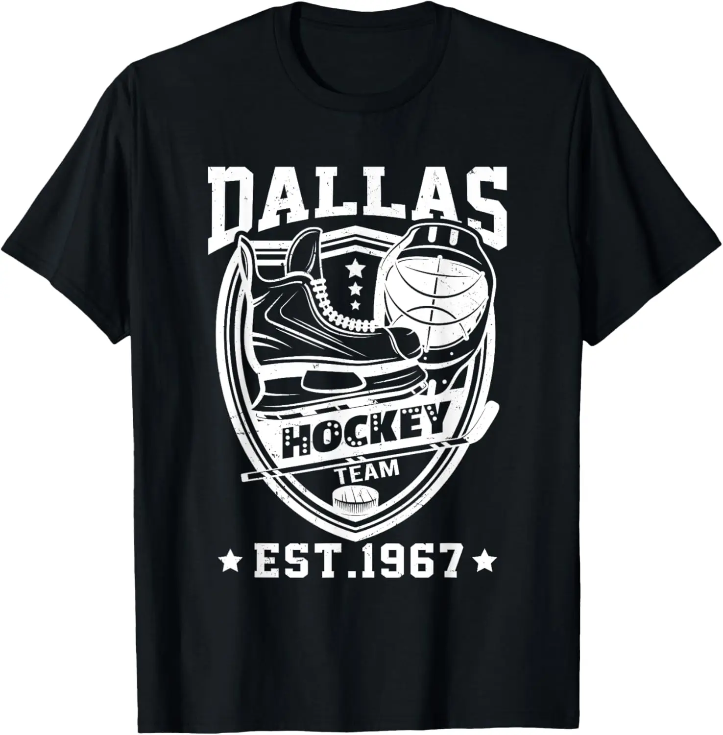 

Dallas Texas Star Sticks Funny Hockey Team Vintage Est 1967 T-Shirt